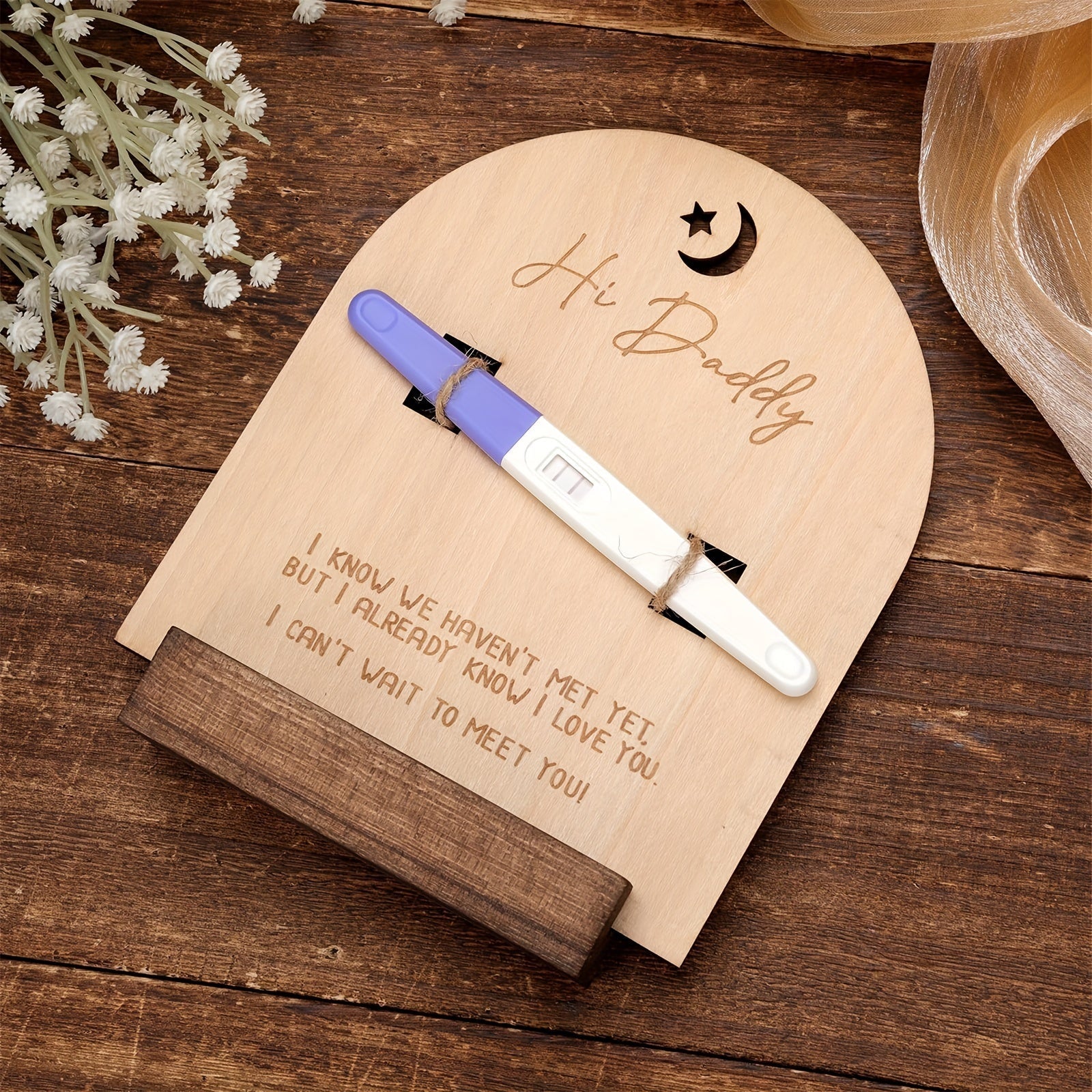 Деревянная рамка для коллажа с объявлением о беременности для будущих отцов с гравировкой, памятный сувенир