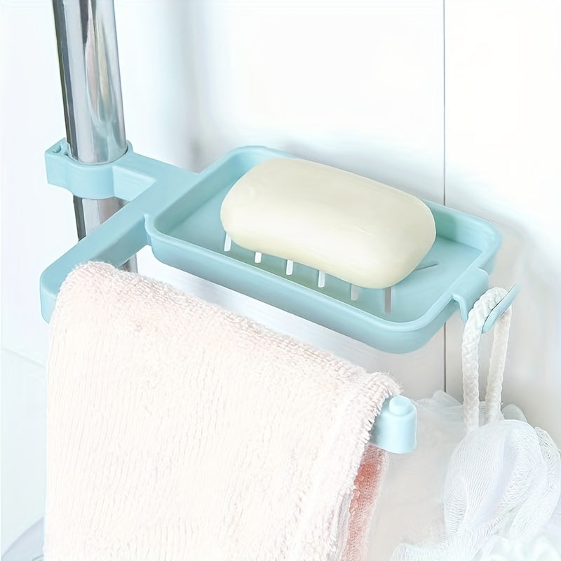 Durable Plastic Kitchen Organizer with Adjustable Drain Rack for Sponges and Cloths