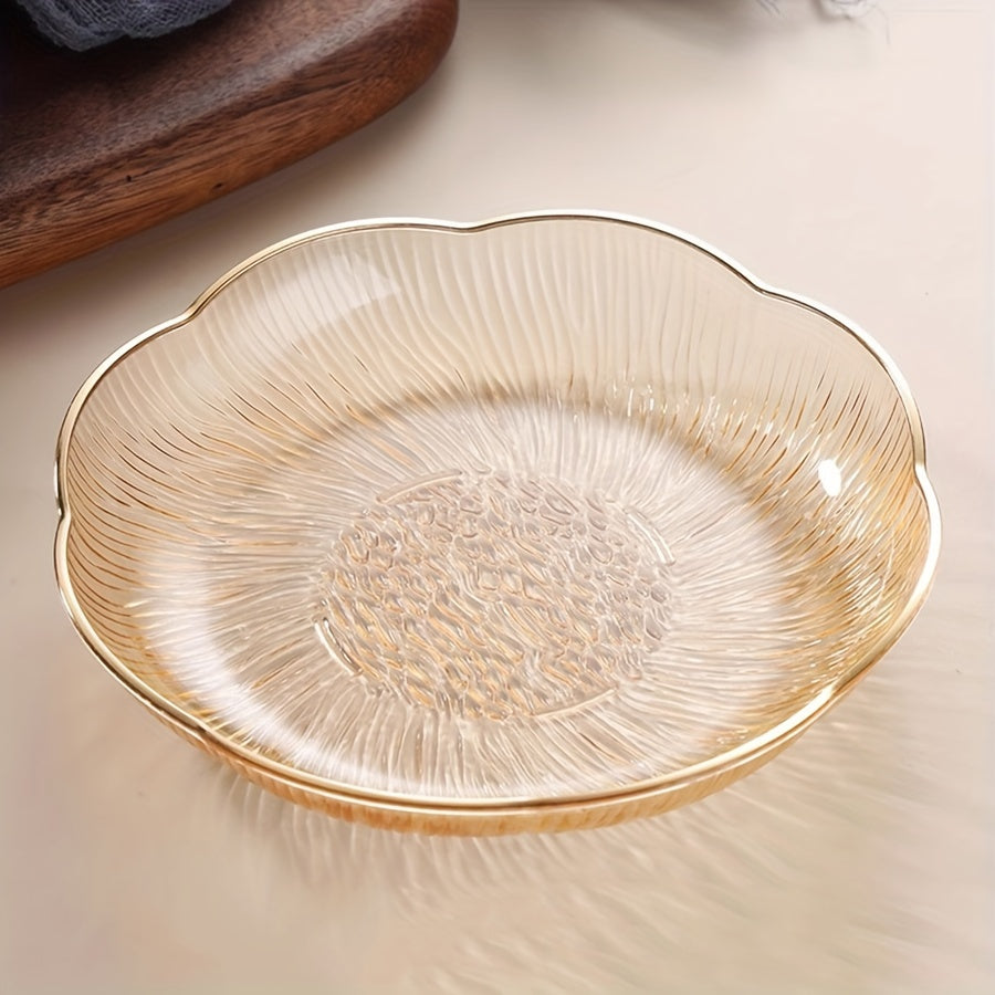 Crystal-Textured Plastic Fruit Bowl for Living Room Decor
