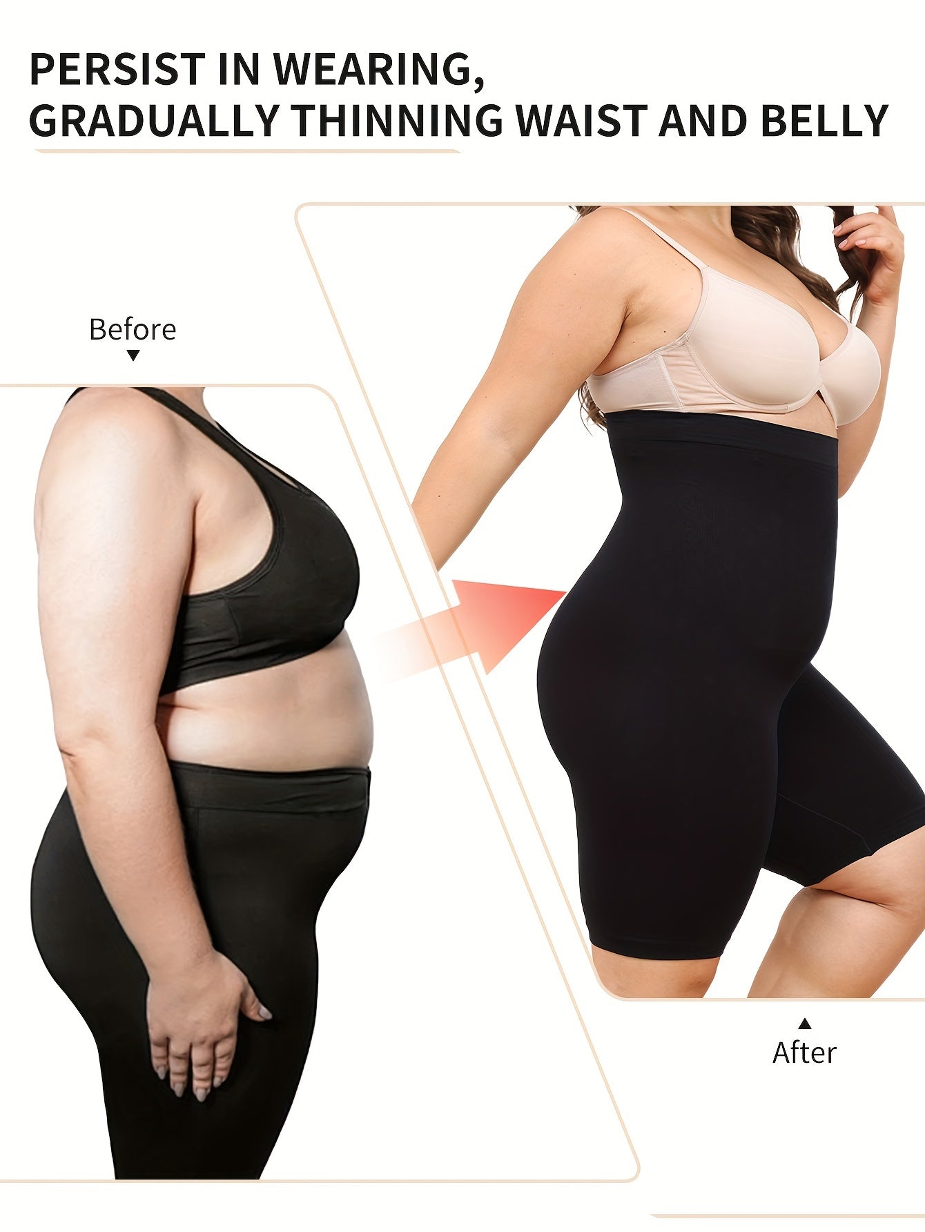 Plus Size High-Stretch Tummy Control Yoga Shorts for Women Activewear