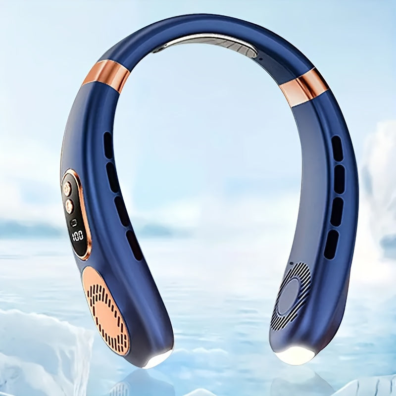 JKUOO Portativ Bo'yin Fanı harakatda sovuq bo'lish uchun qulay va ko'p qirrali variant. LED displey, USB bilan zaryadlash, 5 tezlik sozlamalari va rangli kechki chiroq funksiyasi bilan, bu fan uyda, ofisda, dam olish vaqtida foydalanish uchun mukammal.