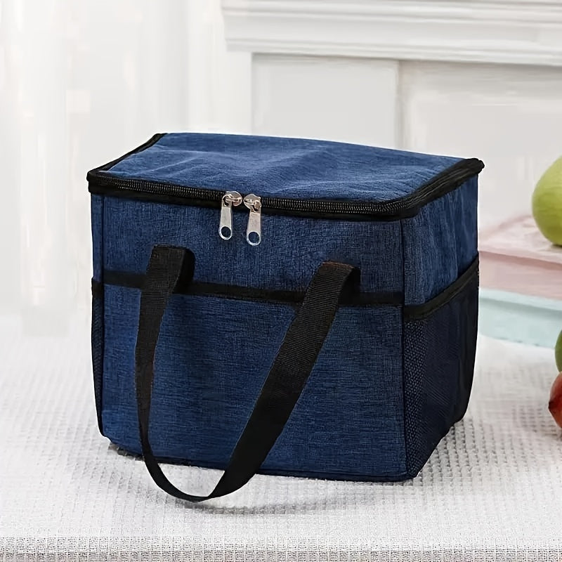 Insulated Lunch Bag Canvas Large Capacity Portable Food Storage for Women