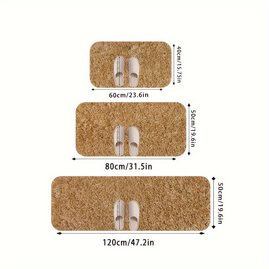 Memory Foam Bath Mat Set Non-Slip Absorbent Indoor Rug Polyester