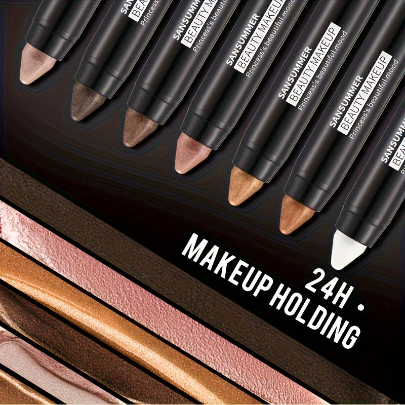 Водостойкий стик для теней с перламутровым матовым натуральным эффектом, стойкий макияж