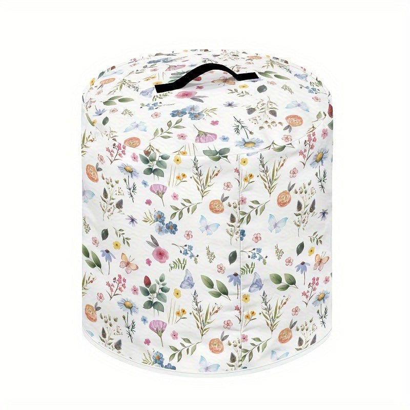 Floral Butterfly 8 Quart Pressure Cooker Cover with Handle and Pockets Washable
