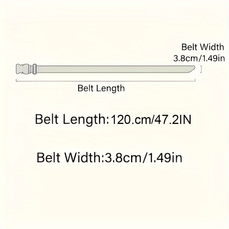 Black Canvas Belt for Men Adjustable One Size Embossed Detail for Casual Jeans and Outdoor Sports