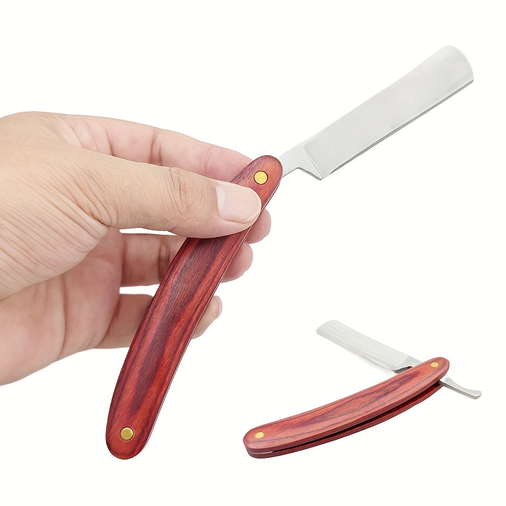 Unisex Vintage Style Straight Razor with Stainless Steel Handle Beard Shaving Knife