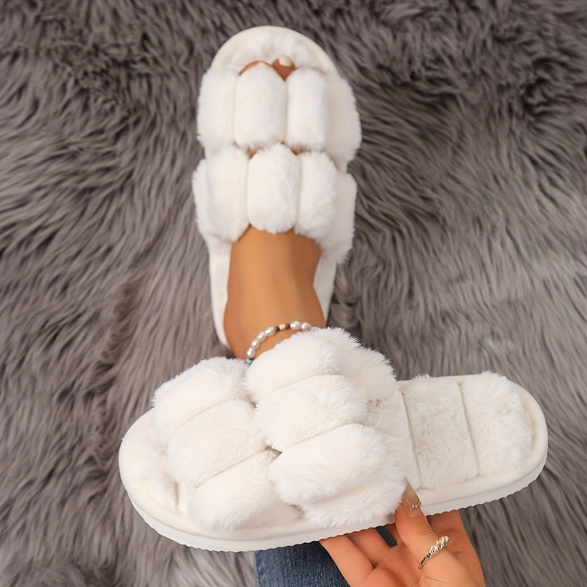 Женские мокасины-слипоны с искусственным мехом для женщин, универсальная повседневная обувь