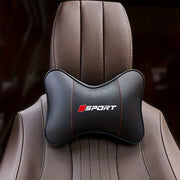 Unisex Breathable Faux Leather Windmill Car Headrest Cover with SPORT Logo