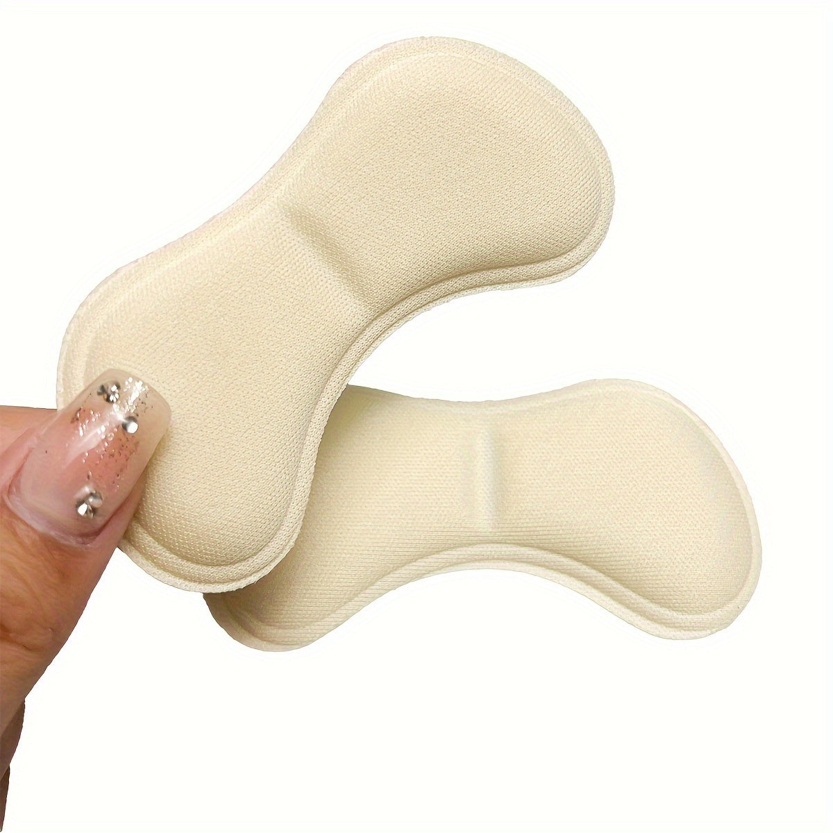 Unisex Soft Heel Pads Self-Adhesive Cushion Inserts for Shoes Black Nude