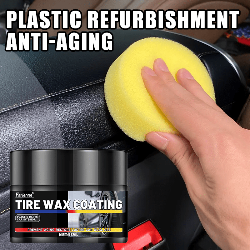 Car Interior and Exterior Restoration Kit Black Wax Plastic Tire Seat Conditioner