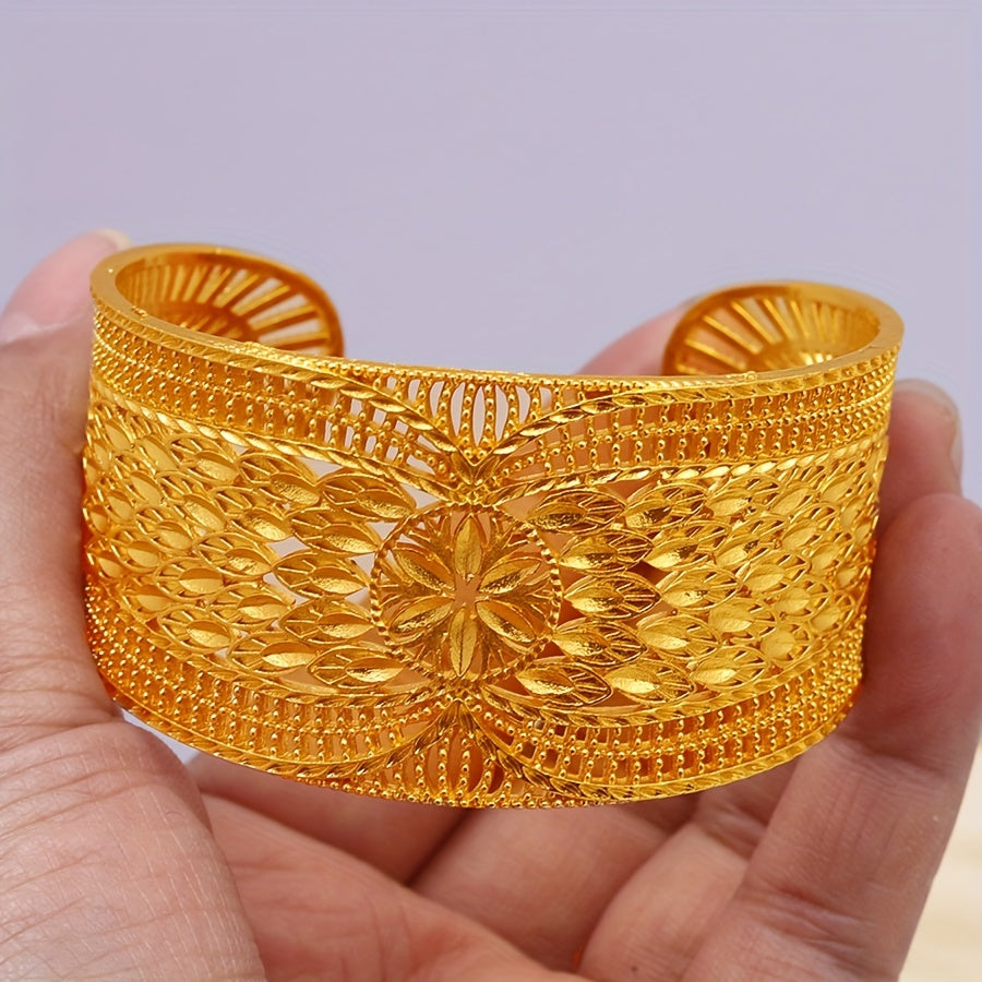 Zinc Alloy Phoenix Bangle Adjustable Wide Cuff Bracelet for Women Jewelry