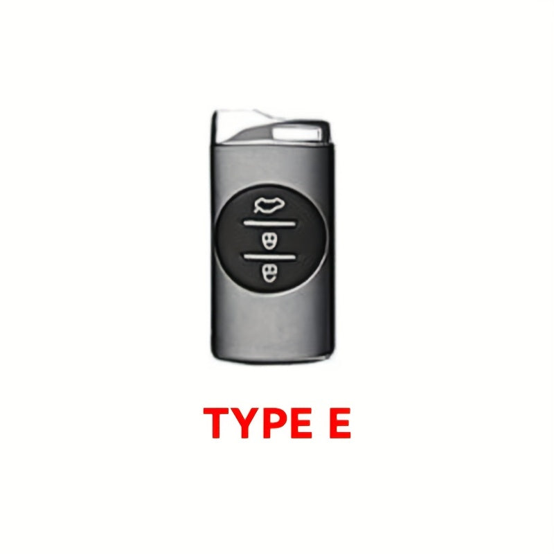 Car Key Case Zinc Alloy Black Red Protective Fob Cover for SUVs