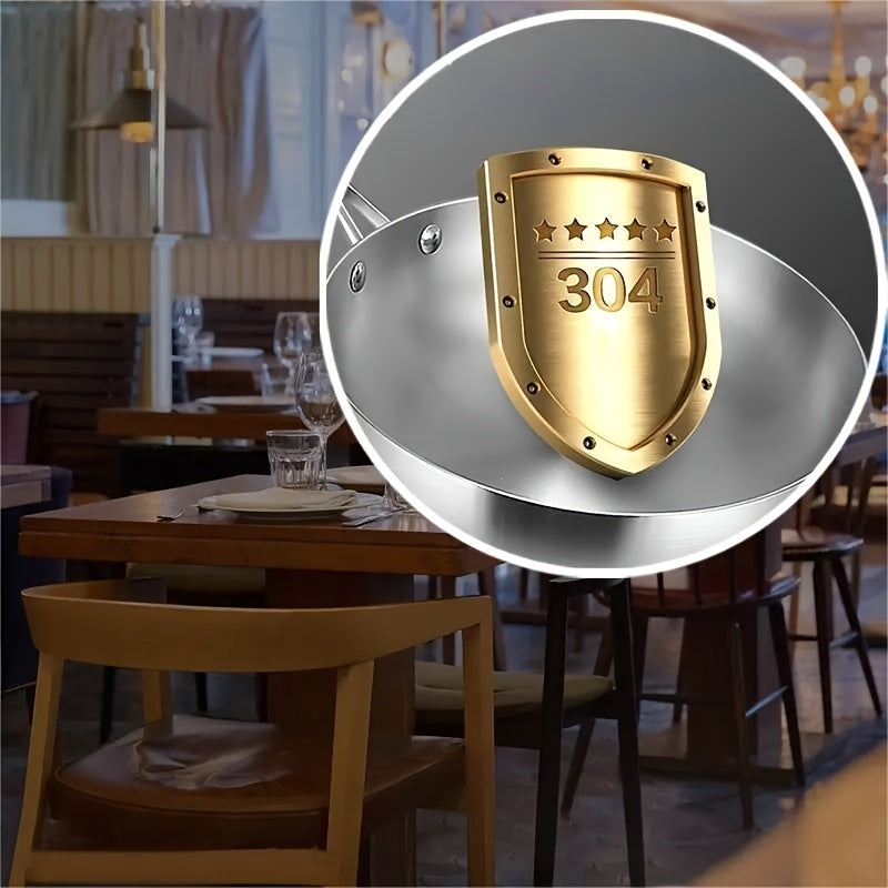 Stainless steel non-stick frying pan 3-layer construction for all stovetops