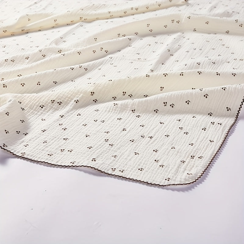 Baby Shower Bath Towel Large Floral Foliage Design for Girls and Boys