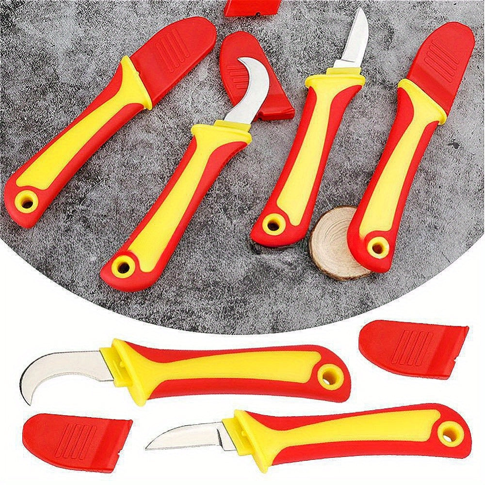 Insulated Electrician Knife Multi-Functional Wire Stripping Tool with Non-Slip Handle