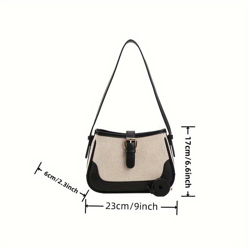 Women's Faux Leather Shoulder Bag with Adjustable Strap and Zipper Closure for Shopping and Travel