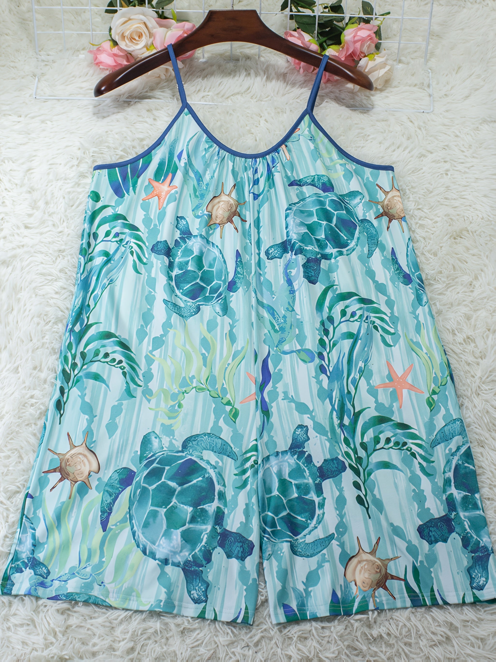 Women's Summer Printed V-Neck Sleeveless Romper Plus Size