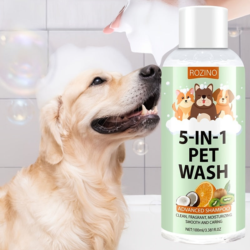5-in-1 Pet Shampoo 100ml Moisturizing Gentle Tangle-Free Fragrance Non-Tear