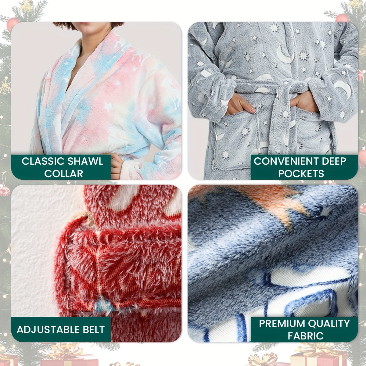 Yumshoq multfilm bosma hammom kiyimi - qulay, mashinada yuvish mumkin, dush va uxlash uchun.