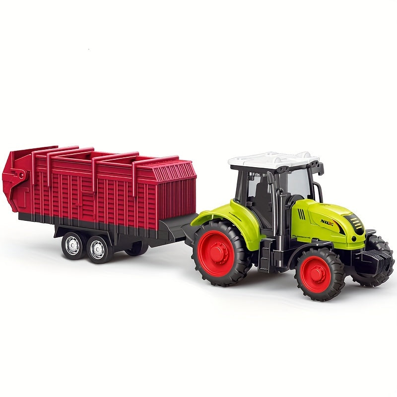 Plastic Farm Toy Set for Kids Aged 3-6 with Detachable Haulers