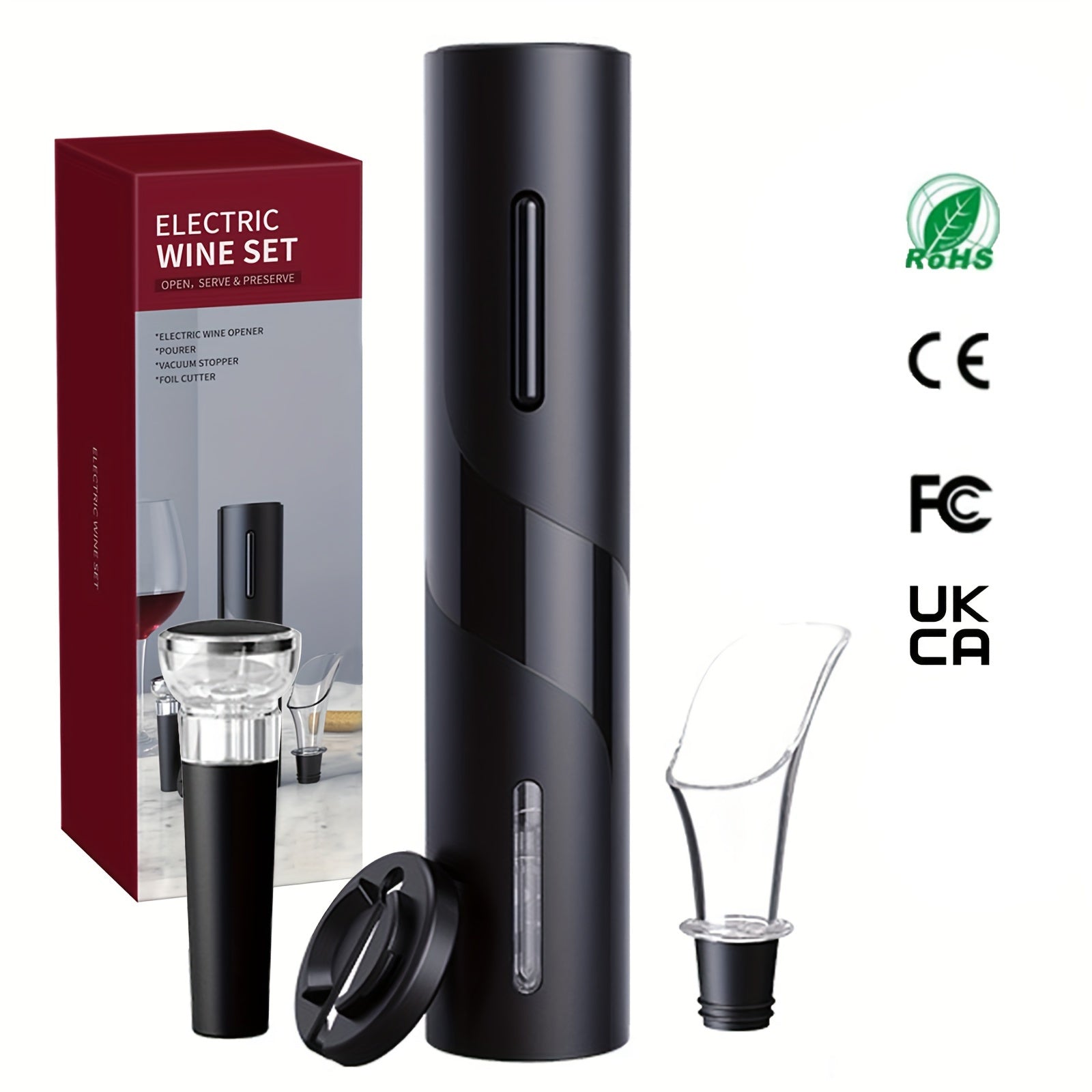 Elektr vin ochirish uchun to'plam, folga kesgich, vakuum yopgich va quyish moslamasi bilan