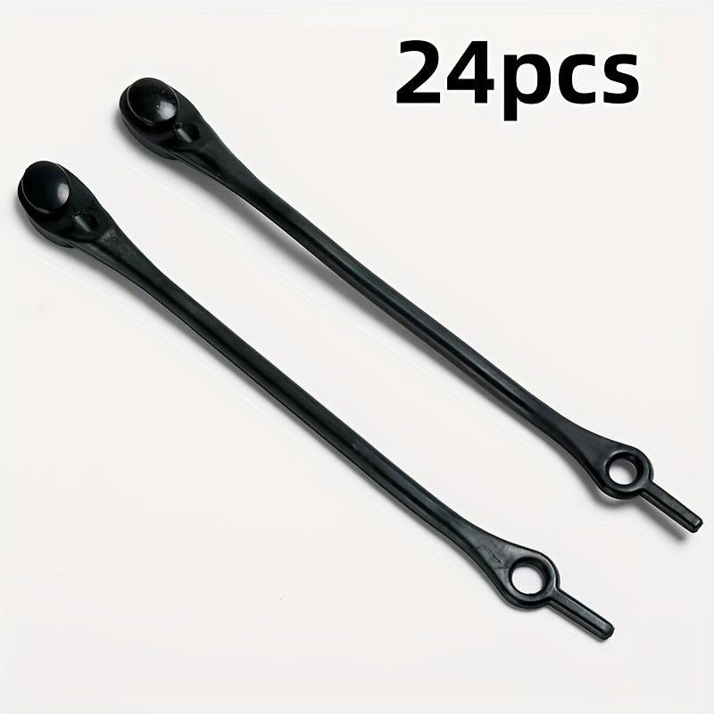 24 Pcs Silicone No-Tie Shoelaces for Sneakers, Lightweight, Easy Install