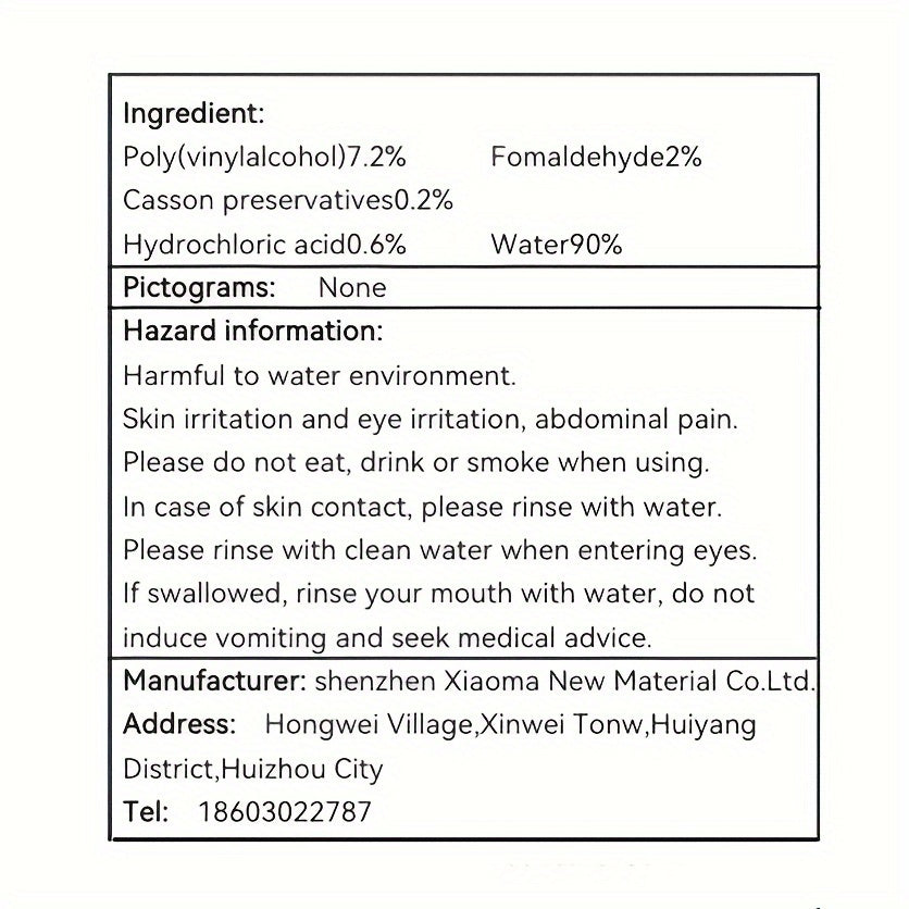 60ml kuchli poyabzal yopishtiruvchi plastmassa ta'mirlash uchun, poyabzal uchun bardoshli yopishtiruvchi