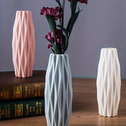 Flower Vase for Living Room Decor Plastic Imitation Glaze Aesthetic Spring Summer