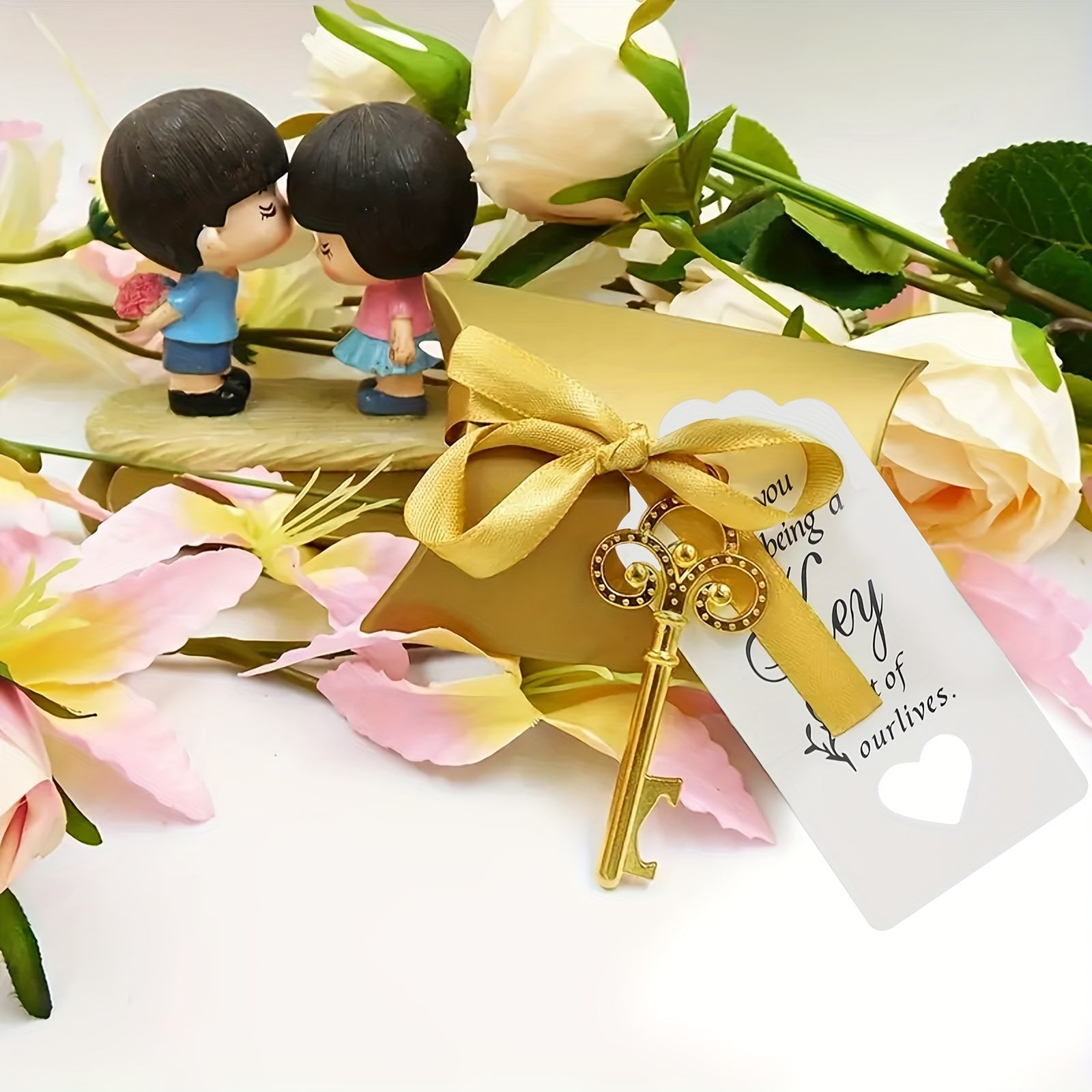 Abrebotellas en forma de llave de 40 unidades con cajas de caramelos para graduaciones y fiestas de verano