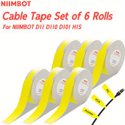 Thermal Label Tape Set 6 Rolls for D11 D110 D101 H1S Printers 1.19x10.9cm White Labels