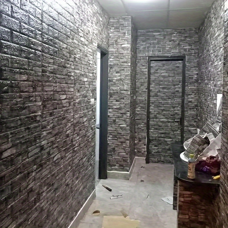 20/40pcs 3D Brick Foam Wall Stickers Waterproof Peel and Stick Tiles for Kitchen Bathroom Living Room Hallway