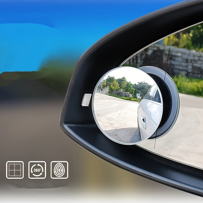 Car Rearview Mirror Rotating Blind Spot Assist Circular Mirror