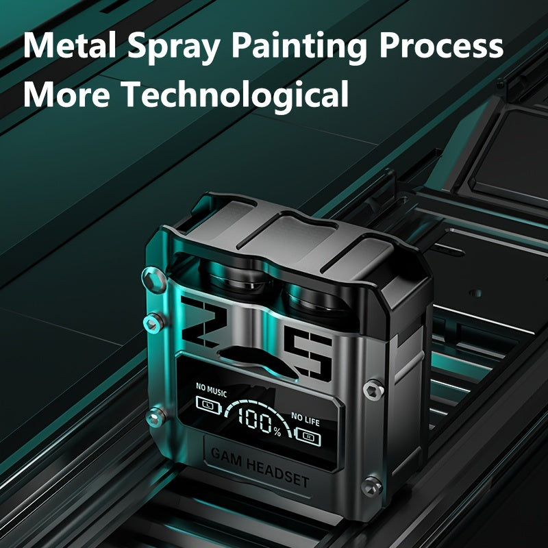 Wireless Open-Back In-Ear Headphones with Digital Display Touch Control Long Battery Life