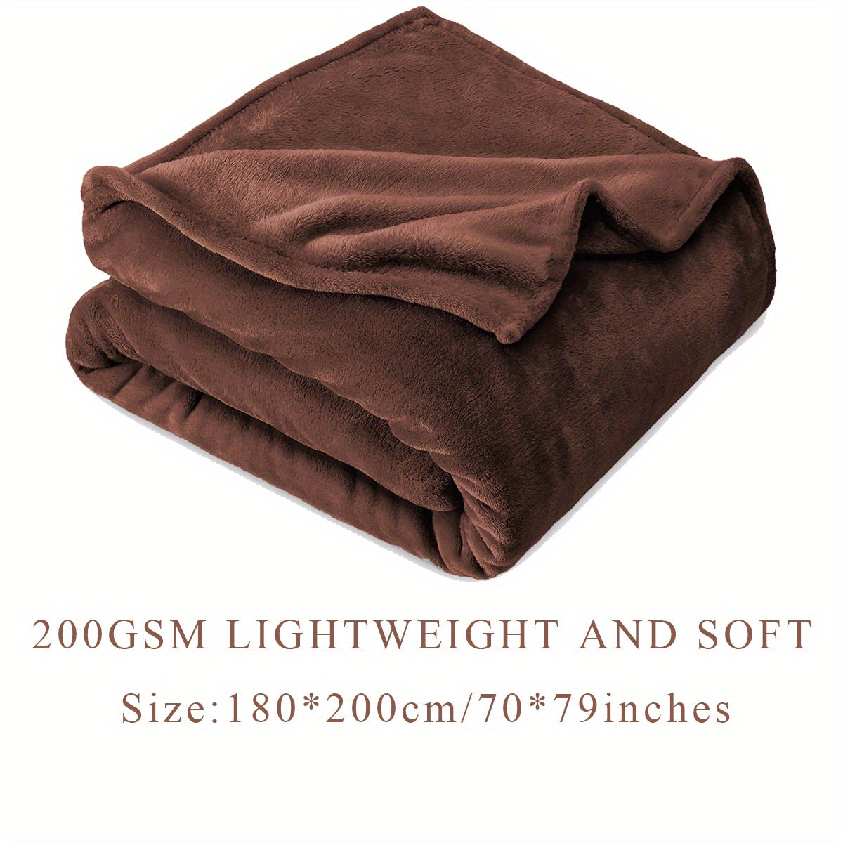 Solid Flannel Blanket 200G Single Piece