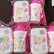 Lunch Box Set with Straw Water Bottle and Durable Plastic for School Work Camping