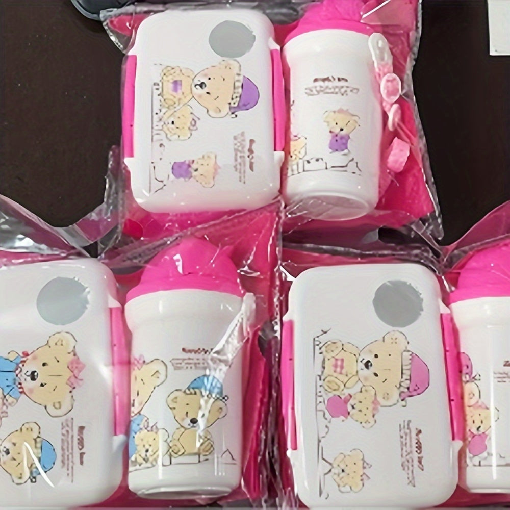 Lunch Box Set with Straw Water Bottle and Durable Plastic for School Work Camping