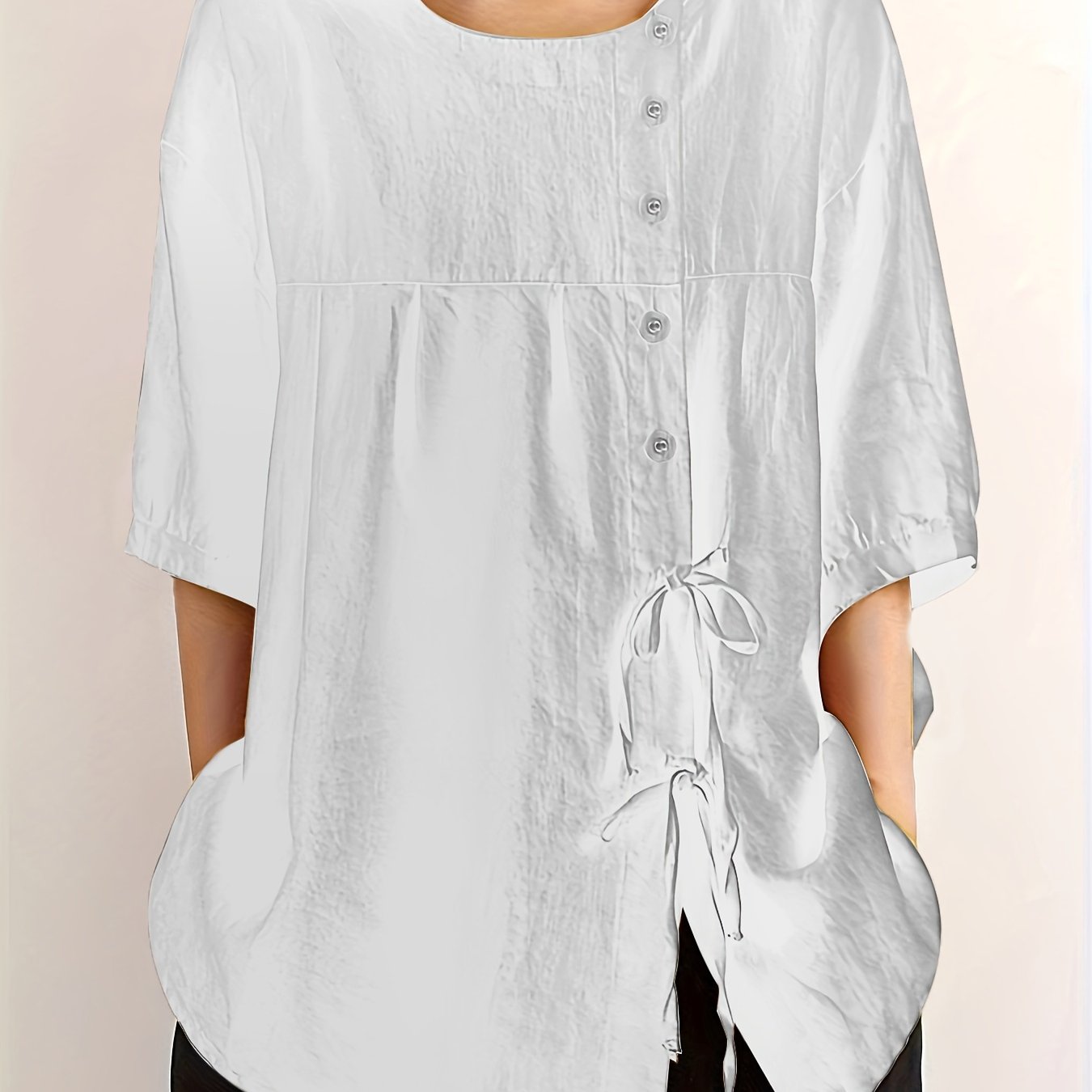 Рубашка с одноцветным галстуком-бабочкой