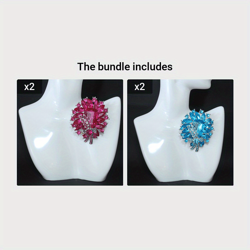 Retro-Inspired Brooch with Faux Pearls and Rhinestones Flower Pin for Scarves