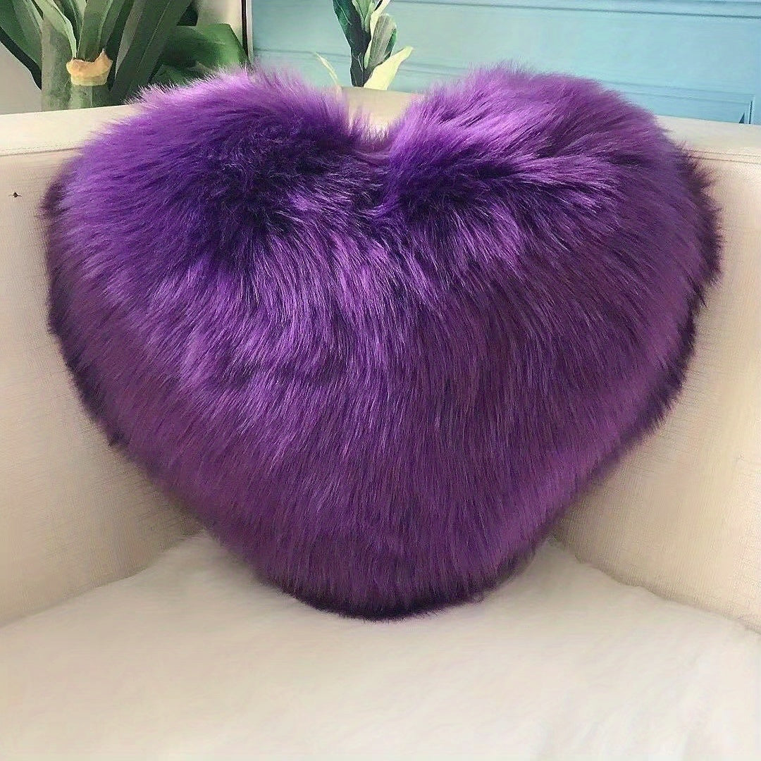 Heart-Shaped Throw Pillow for Living Room or Bedroom Long Plush Softness and Comfort