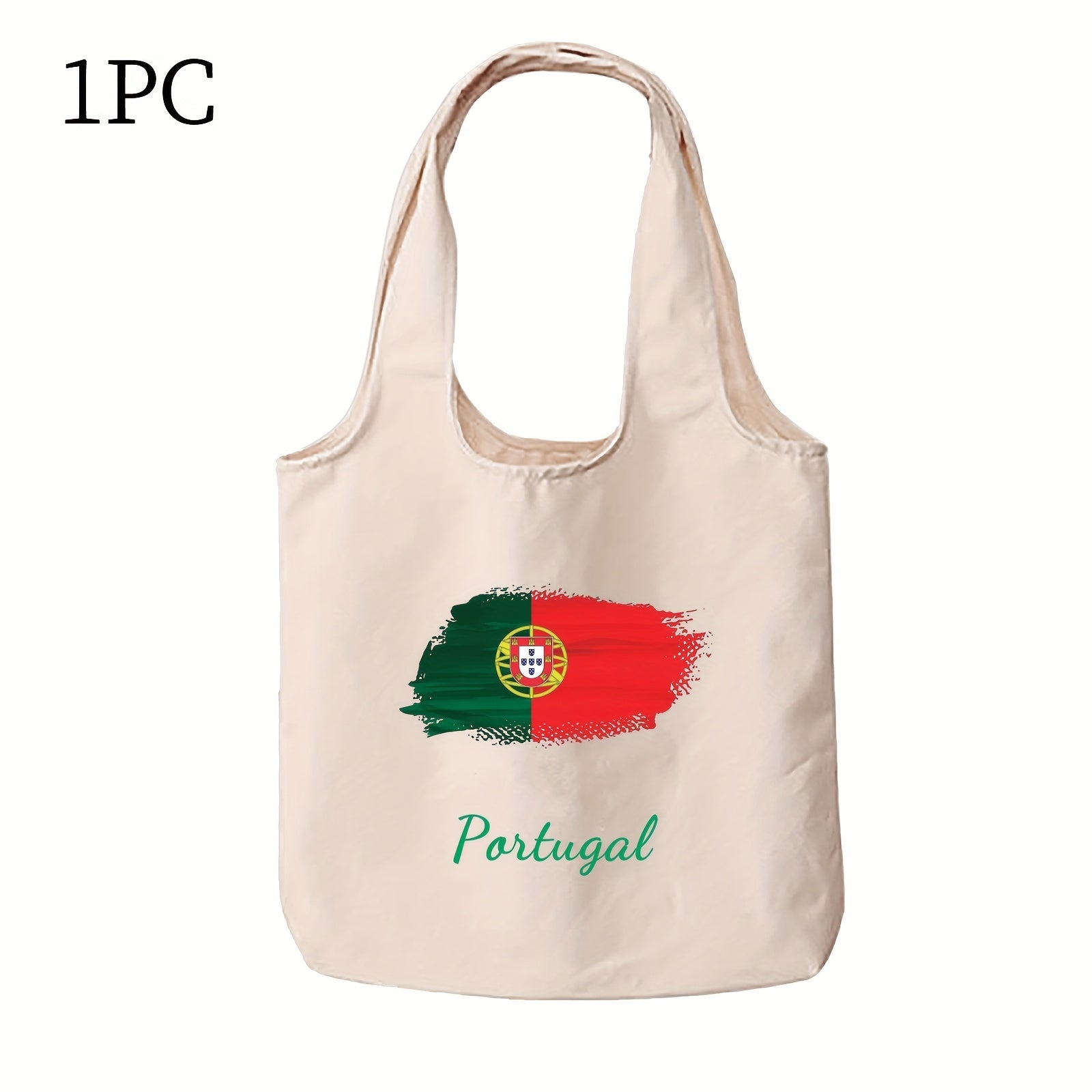 Double-Sided Print Canvas Tote Bag Durable Stylish Large Everyday Use