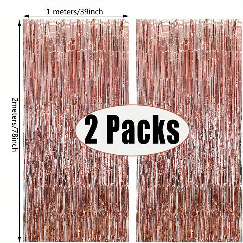 Guirnalda de purpurina metálica con flecos para fiestas de cumpleaños, bodas y despedidas