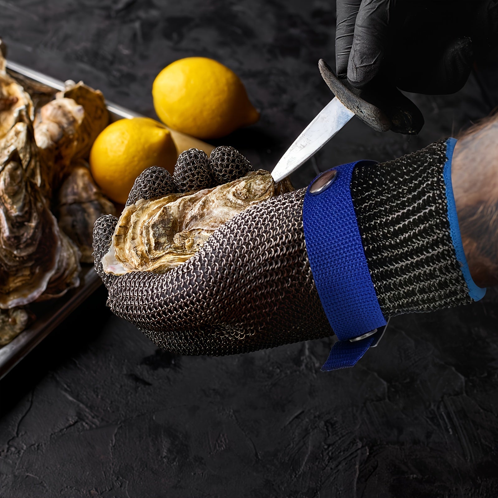 Cut-Resistant Metal Mesh Gloves for Kitchen Food Prep Safety
