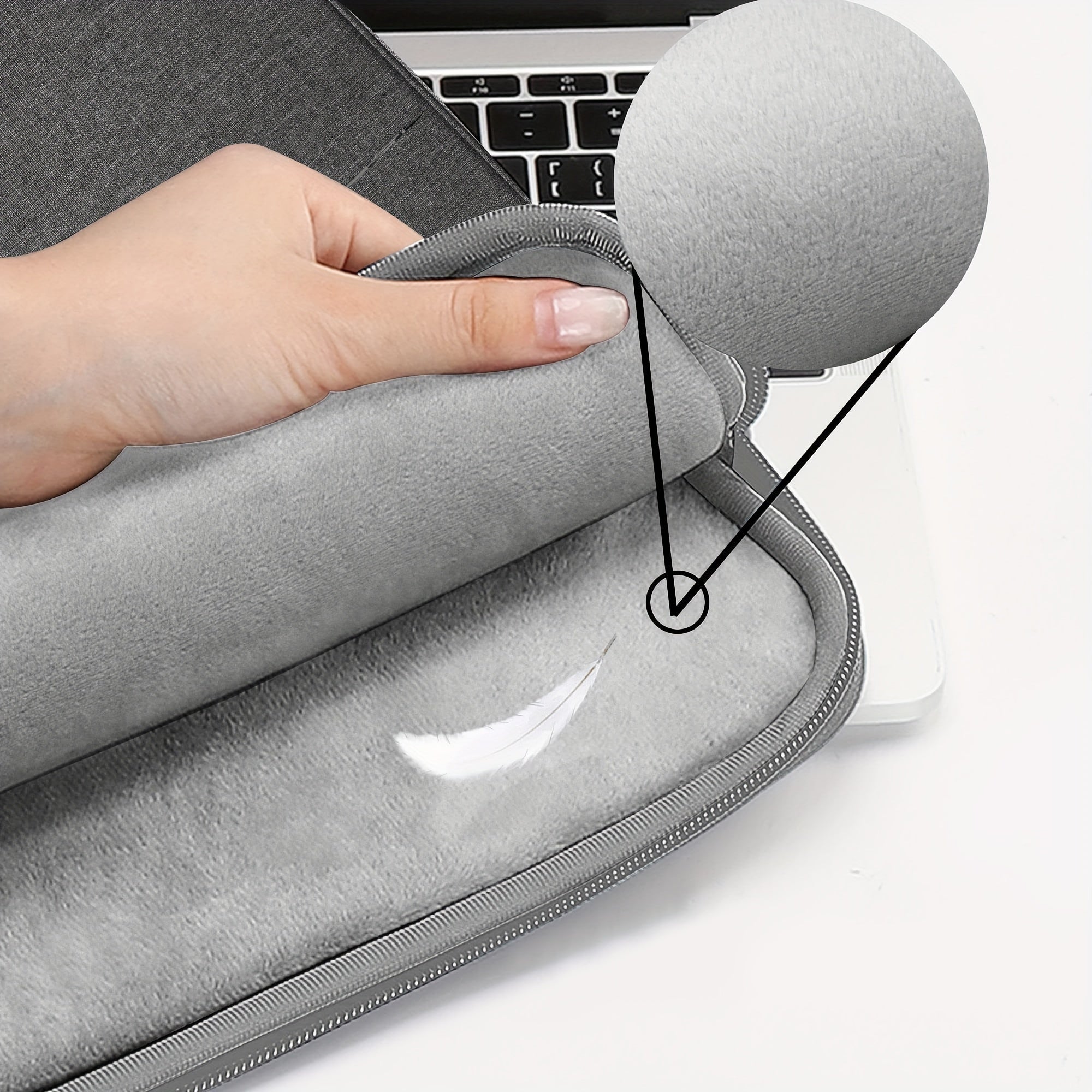 Ultra-Slim Spill-Resistant Laptop Backpack for 35.56-40.64cm MacBooks and Laptops Gray