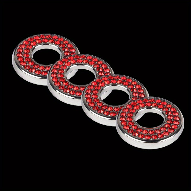 Ayollar uchun Shimmering Diamond Car Door Lock Pins Set 4pcs Mercedes uchun