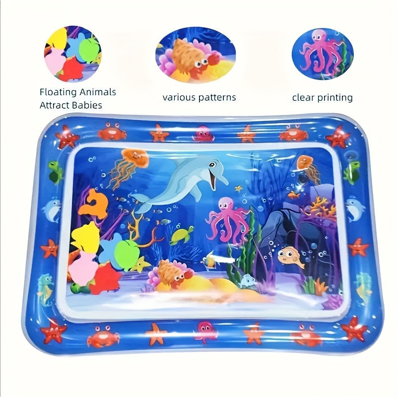 Cat Play Mat with Water Sensor Dolphin Theme Cooling Comfort Animal Print PVC