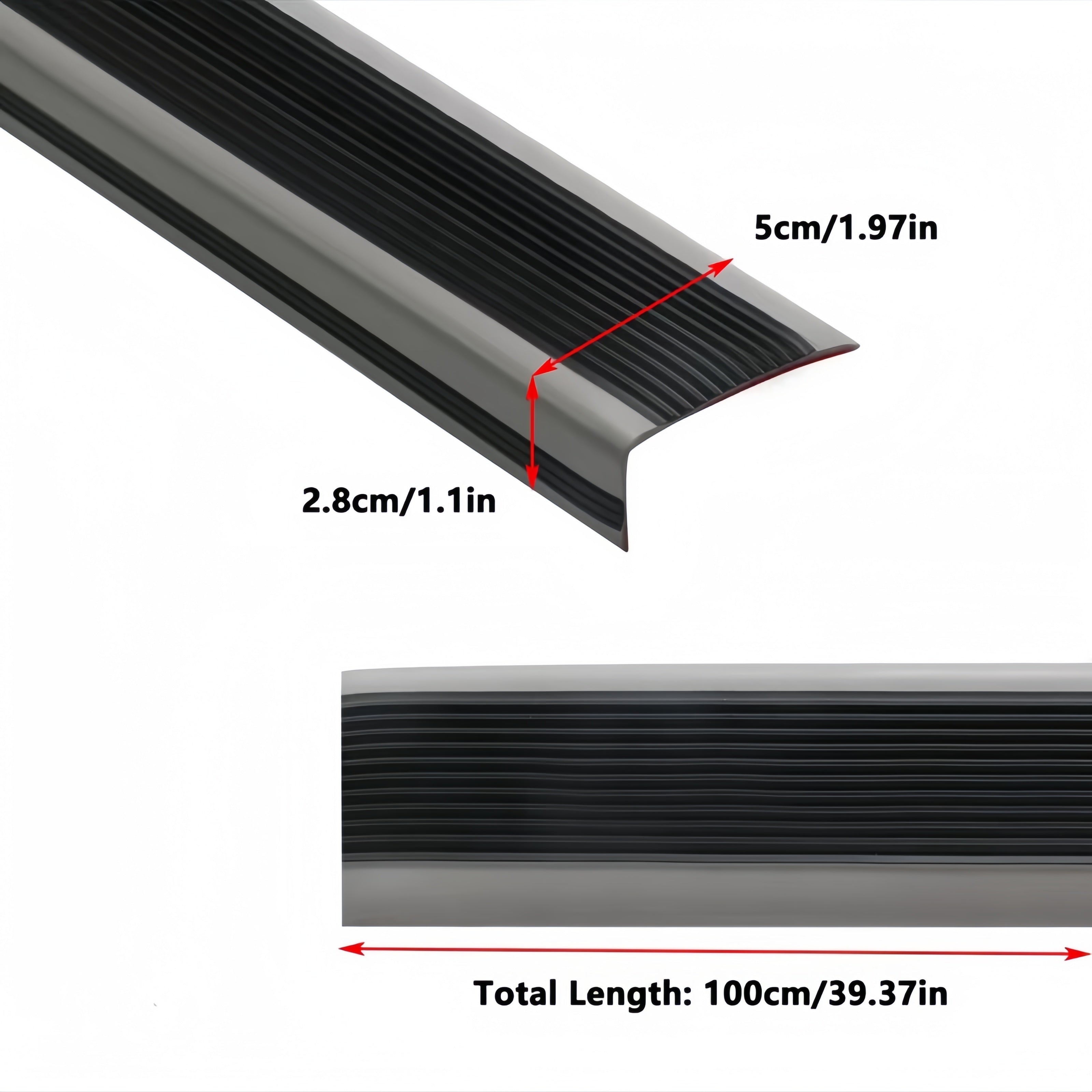 Self-Adhesive Anti-Slip L-Shaped Stair Strips with PVC Corner Protectors