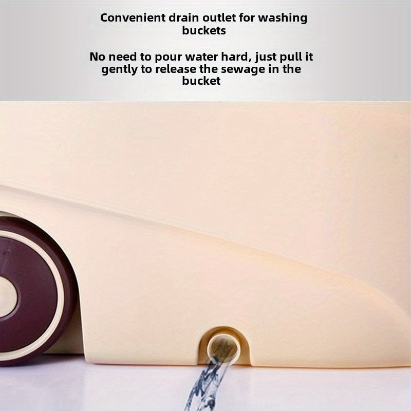 Ajratiladigan suvsizlash to'plami, qo'l bilan bosish tizimi, g'ildiraklar bilan, yashash xonasi, yotoqxona, hammom, shisha va pollarni tozalash uchun mos keladigan spin mop va chelak to'plami.