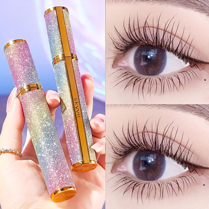 Women Glitter Mascara Volumizing Waterproof Smudge-Proof Black