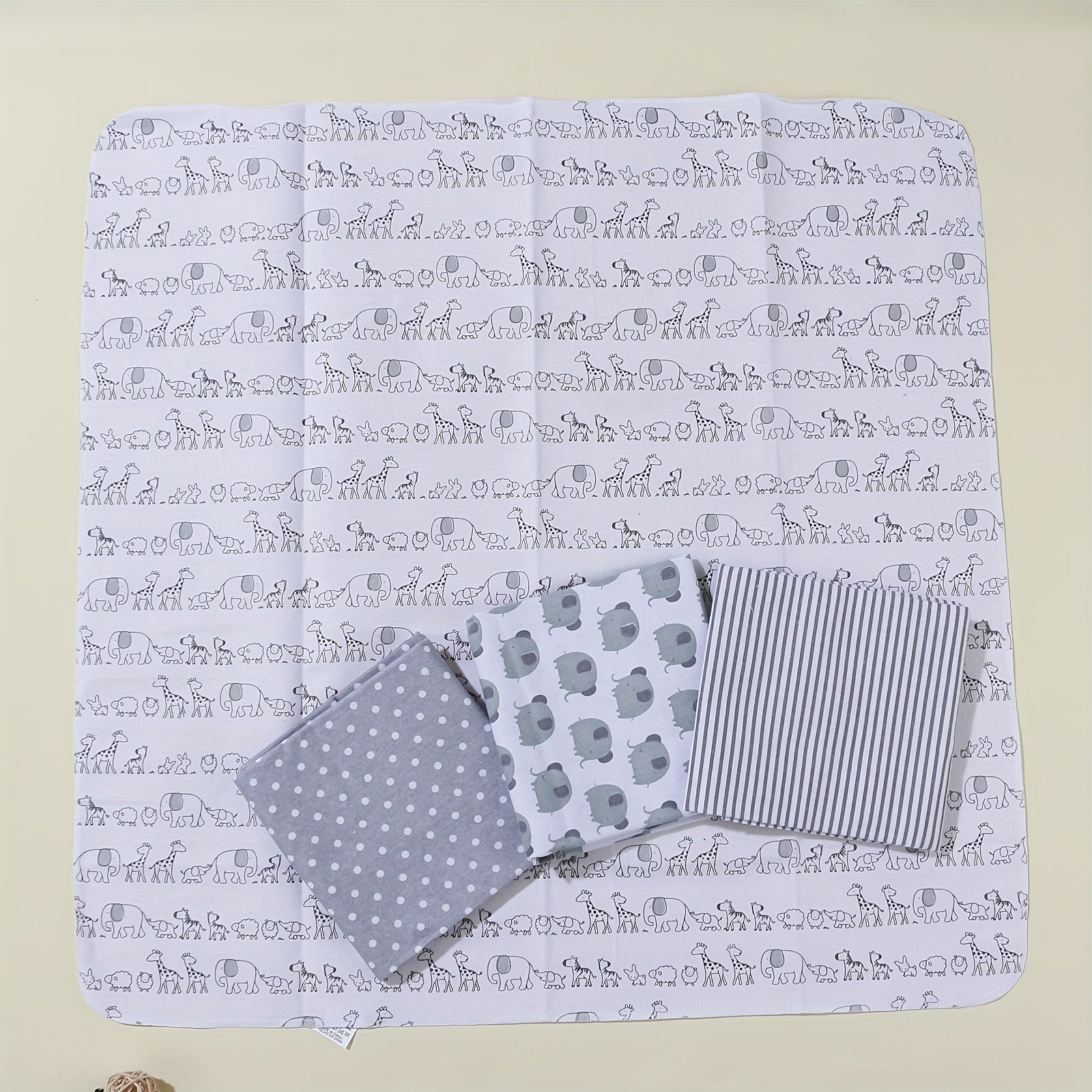 Juego de 4 mantas de algodón con estampados de dibujos animados, estrellas y coches para el hogar y viajes